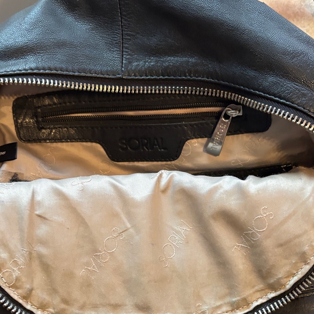 Sorial Black Leather Handbag